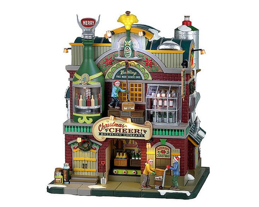 Christmas Villages | Lemax Christmas Cheer Bottling Company, Incl. Adapter (4.5V)