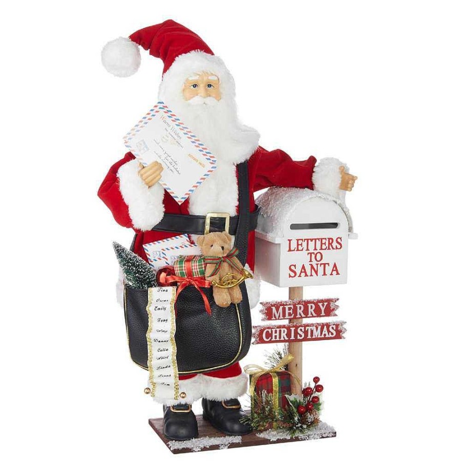 Santa Claus | Raz Imports Raz Imports Santa With Mailbag 4015538