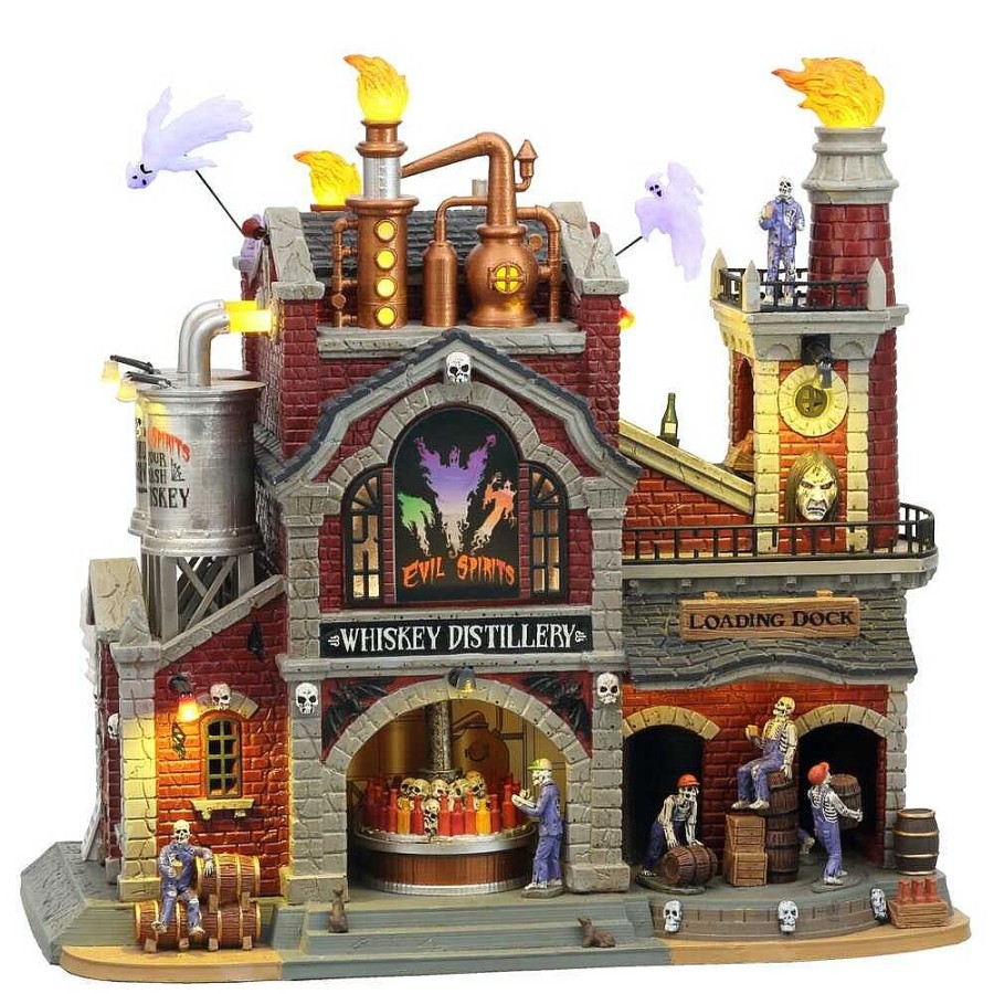 Halloween Villages | Lemax Lemax Village 2021 Evil Spirits Whiskey Distillery 15723