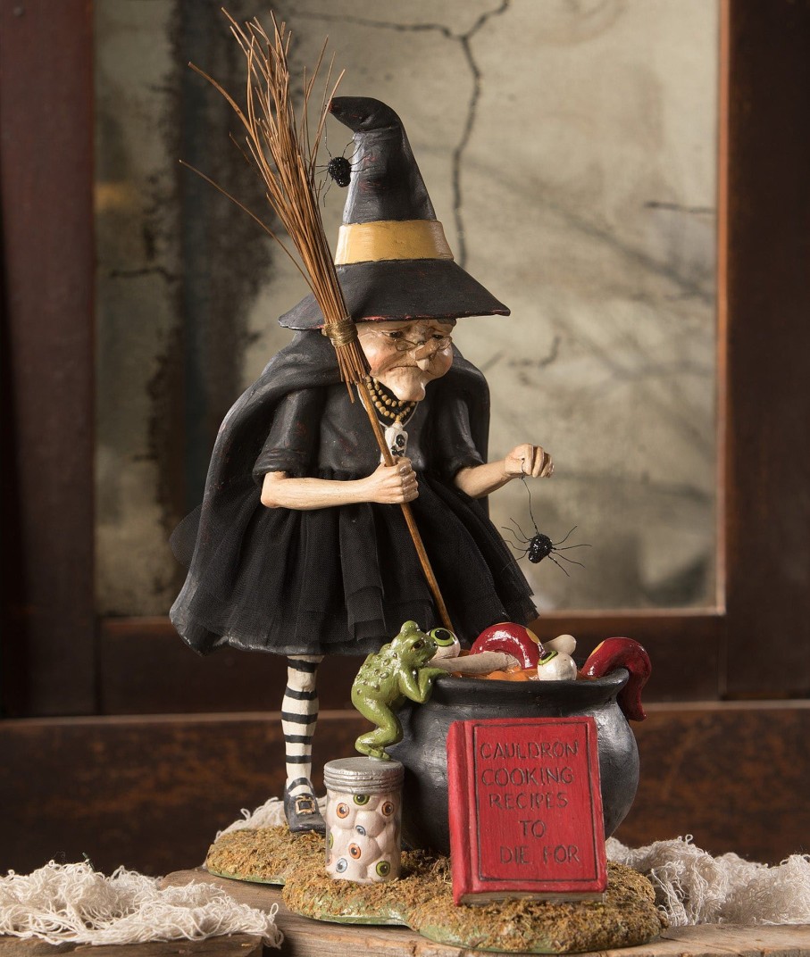 Halloween | Bethany Lowe Cauldron Cooking Witch