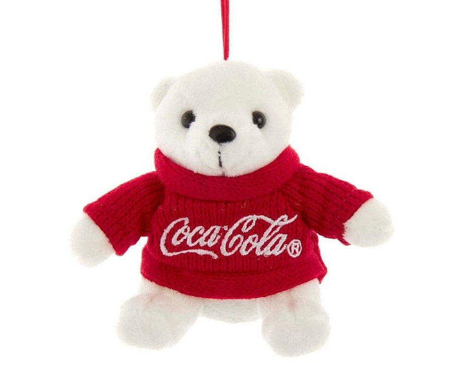 Christmas Tree | Kurt Adler Kurt Adler 4" Coke Bear With Red Sweater Ornament Cc7201