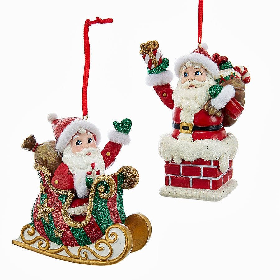 Christmas Tree | Kurt Adler C7603 North Pole Santa Ornament Kurt S. Adler