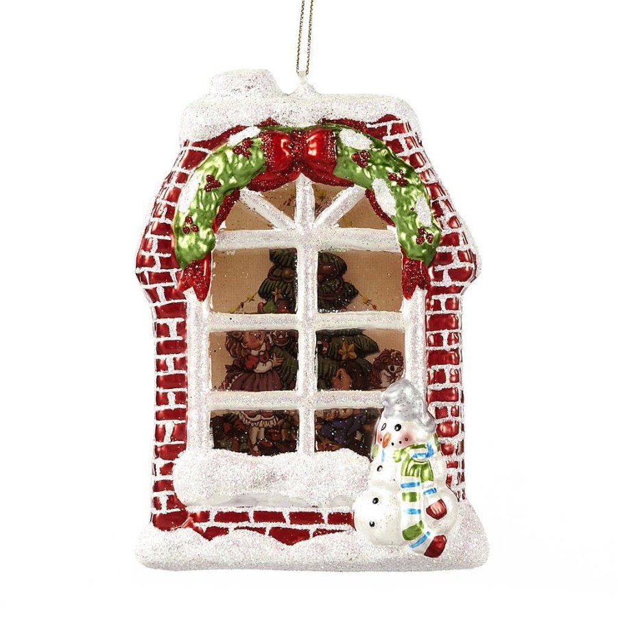 Glass Baubles | Goodwill Glass Xmas Scene Window Ornament Tr 27006