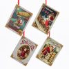 Traditional | Kurt Adler Kurt S. Adler Nyc C6853 Vintage Santa Old Fashion Book 4 Assorted