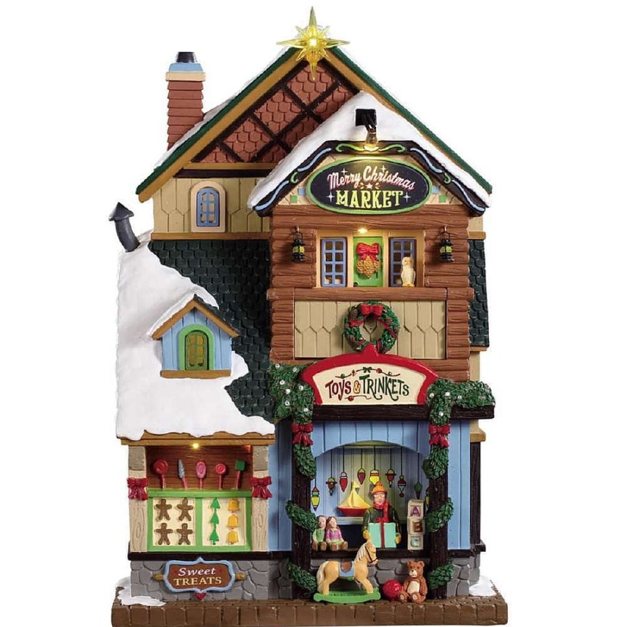 Christmas Villages | Lemax Lemax Merry Christmas Market, B/O (4.5V) 95471 Lemax Facades