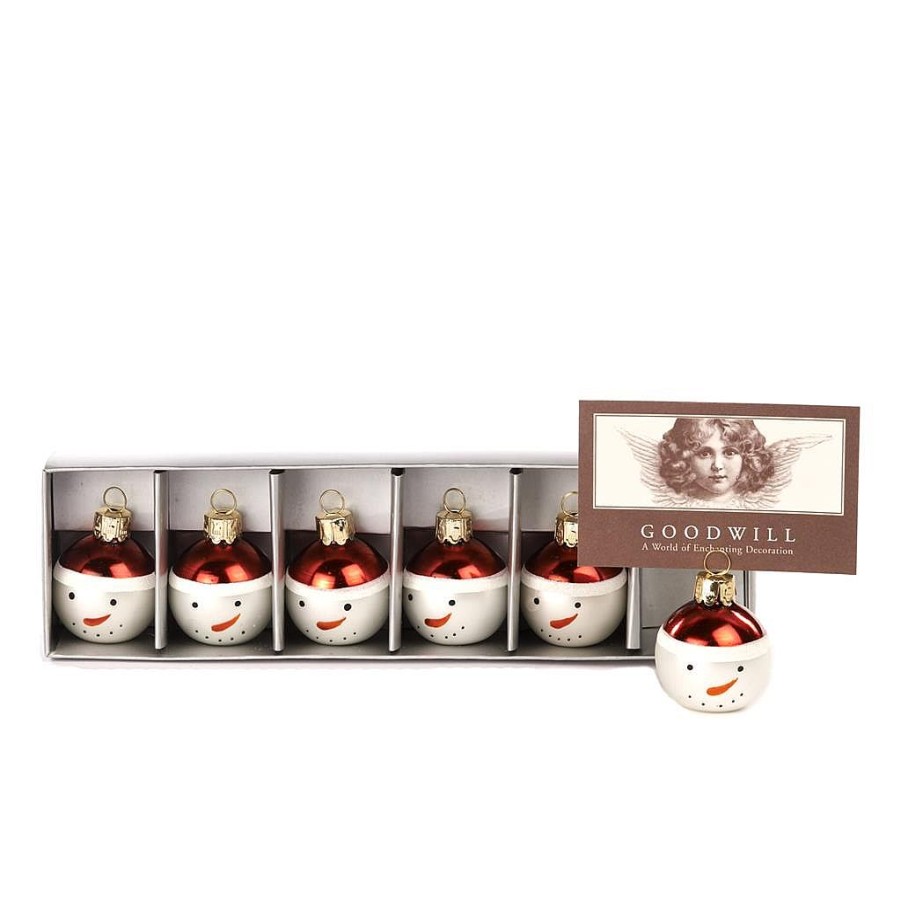 Home Decors | Goodwill Glass Snowman Cardholder Box 6 P 36646