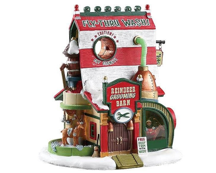 Christmas Villages | Lemax Reindeer Grooming Barn, B/O (4.5V)