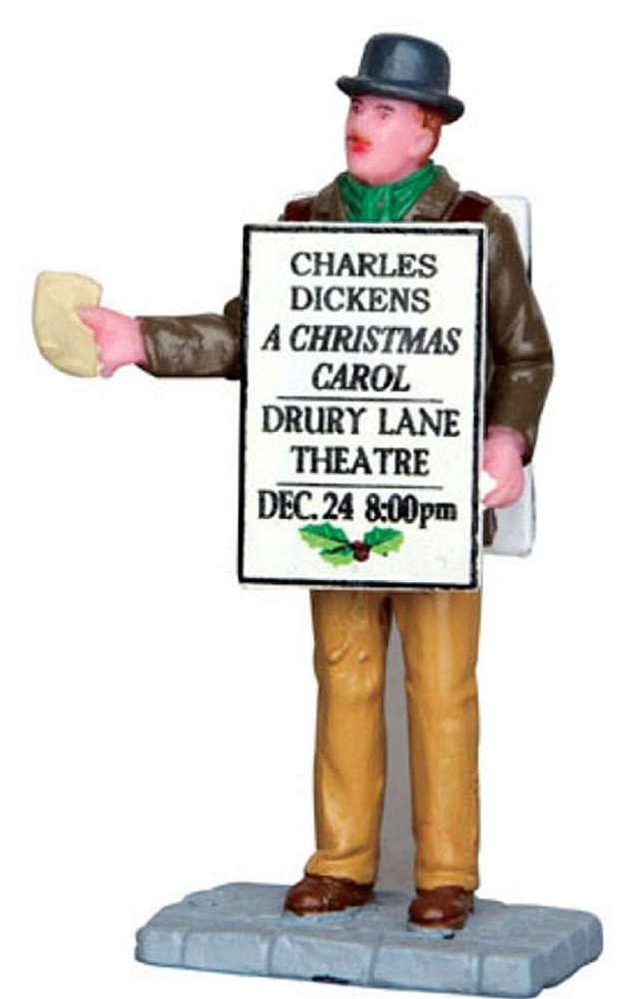 Christmas Villages | Lemax Lemax Sandwich Board Man 42258 Lemax Figurines