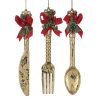 Christmas Tree | Goodwill Goodwill Belgium Pl 52424 Glittered Xmas Soon Knife Fork 3 Assorted