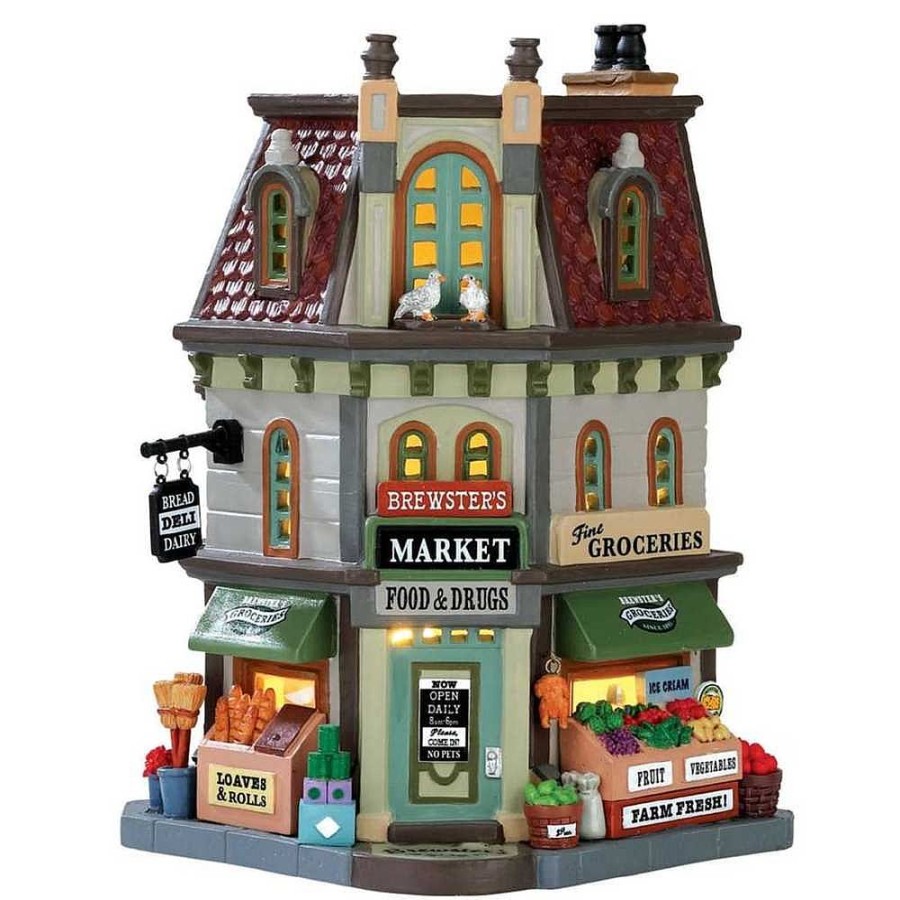 Christmas Villages | Lemax Lemax Brewster Market 75246 - Lemax Caddington Village