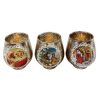 Christmas Tree | Goodwill Glass Antique Santa Votive 3 Assorted Mc 18105