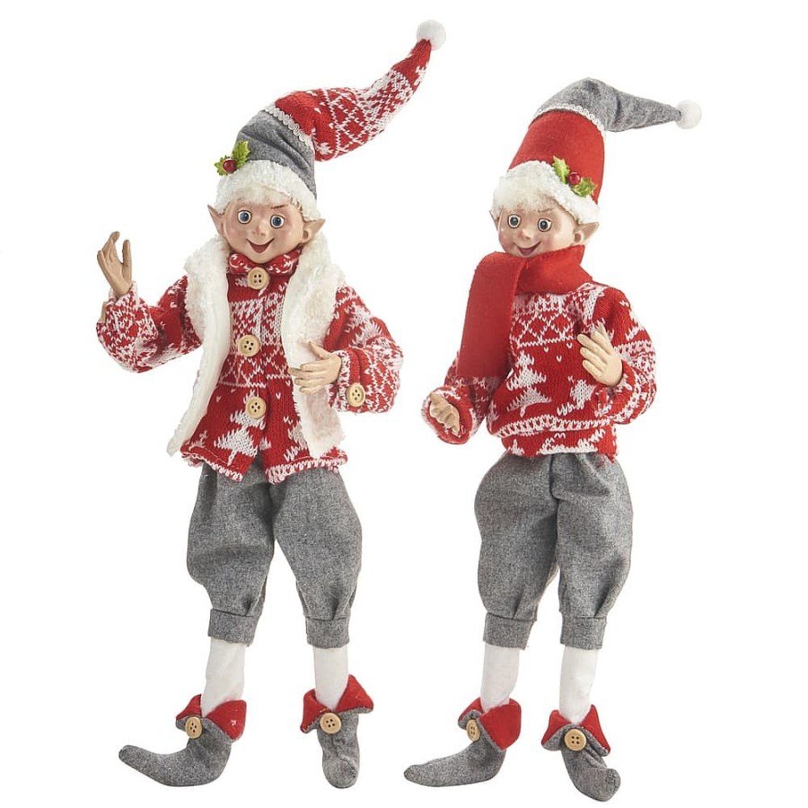 Elves | Raz Imports Raz Imports 16Inch Posable Elf 4002227 2 Assorted