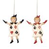 Alice | Goodwill Playing Card Boy Ornament 2 Assorted Alice In Wonderland B96416