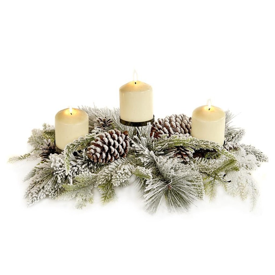 Home Decors | Goodwill Snow Pine Pinecone Votive Holder A 56182