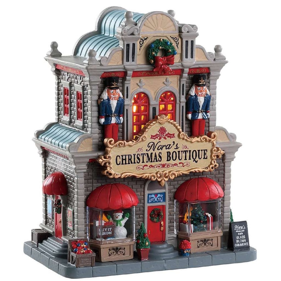 Christmas Villages | Lemax Lemax Village 85344 Nora'S Christmas Boutique, B/O Led 85344