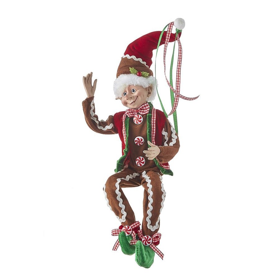 Elves | Raz Imports Raz Imports 16Inch Gingerbread Posable Elf 4102262