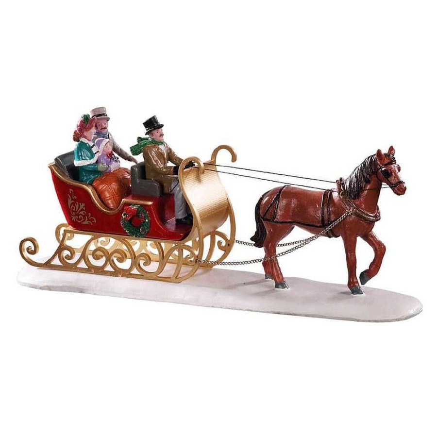 Christmas Villages | Lemax Lemax Victorian Sleigh Ride 93433 - Lemax Caddington Village