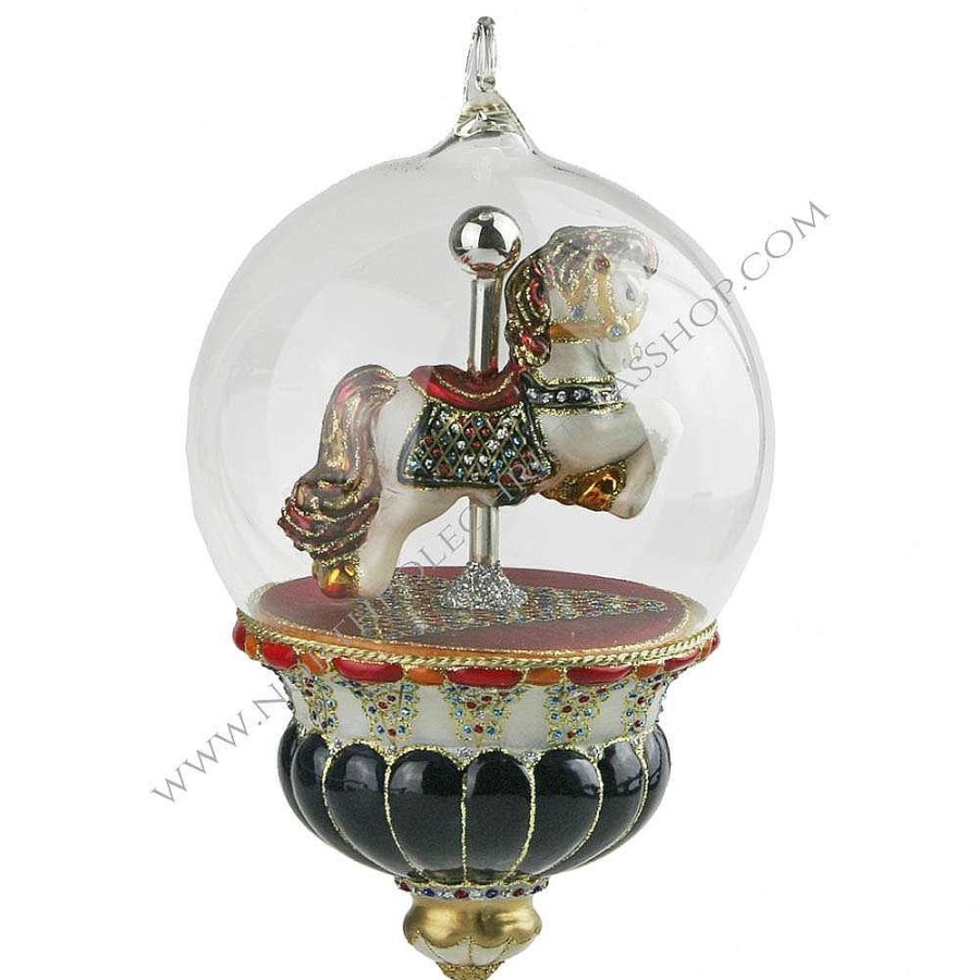 Glass Baubles | Komozja Famiily Carousel Horse Komozja Family Mostowski - Glass Bauble Handmade In Poland