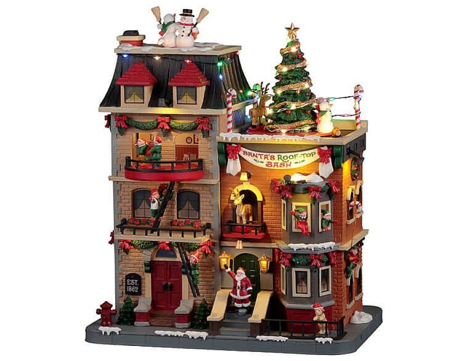 Christmas Villages | Lemax Santa'S Rooftop Bash, Incl. Adapter (4.5V)