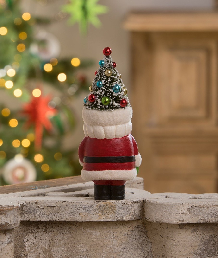 Traditional | Bethany Lowe Retro Santa With Candy Cane And Tree Hat Tl2370 Bethany Lowe