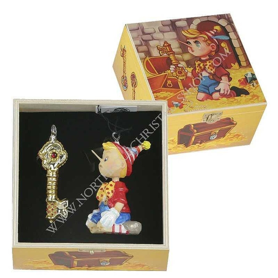 Glass Baubles | Komozja Famiily Komozja Family Mostowski Pinocchio Gold Key Set