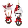 Christmas Tree | Kurt Adler Kurt S. Adler Nyc Nb1239 Noble Gems Lantern With Bird Ornament 2 Assorted