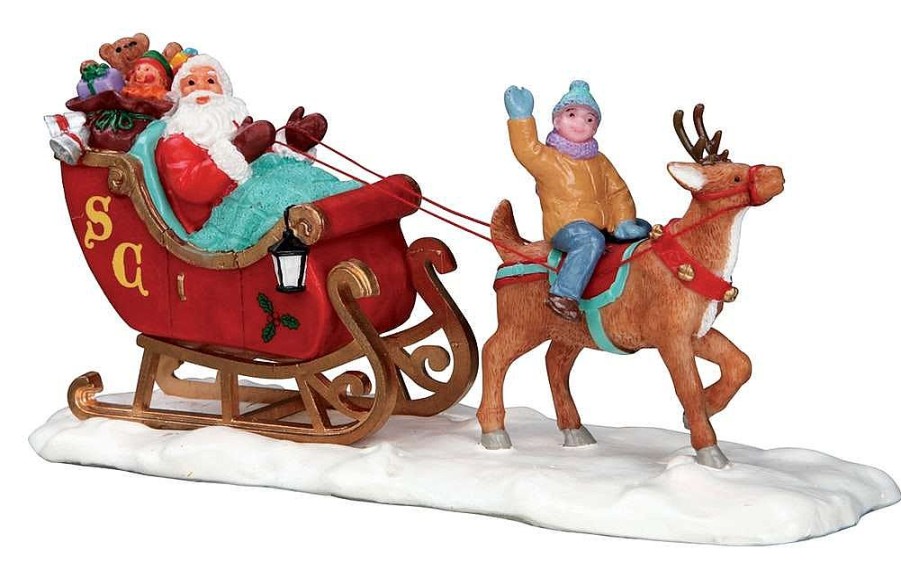 Christmas Villages | Lemax Lemax Village 53210 Santa'S Sleigh 53210