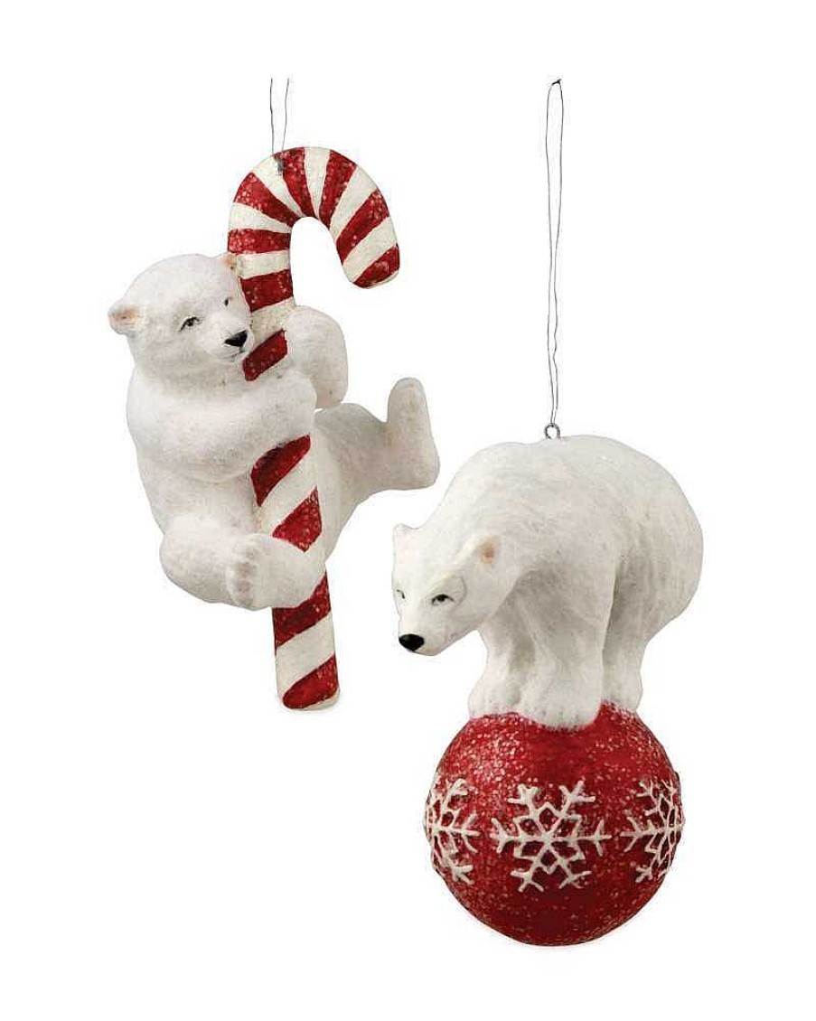 Christmas Tree | Bethany Lowe Td5062 Bethany Lowe Polar Bear Fun Ornament 2 Assorted