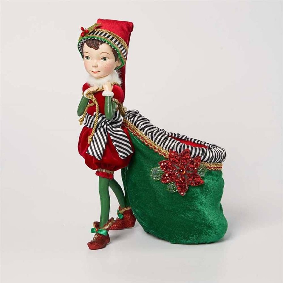 Elves | Katherine Collection Kc 28-128276 Katherine'S Collection Merry Bright Elf With Bag