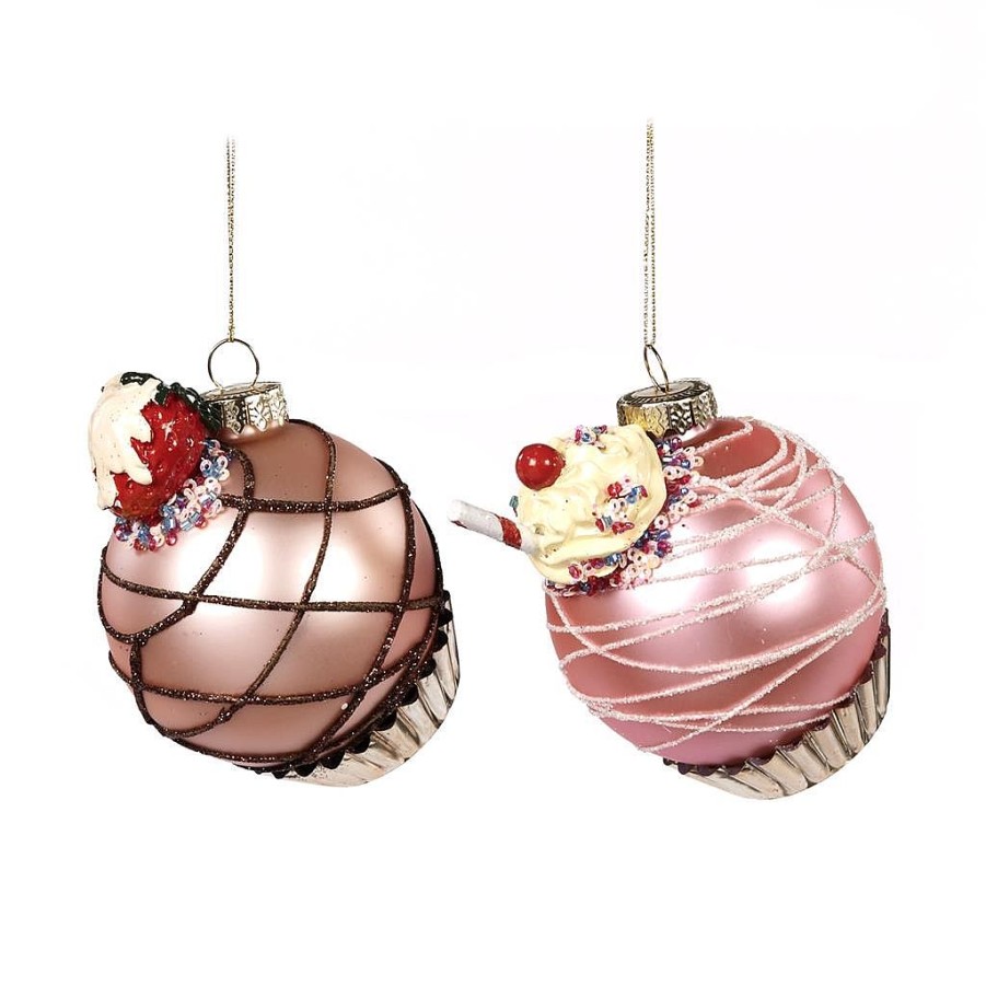 Christmas Tree | Goodwill Glass Cupcake Ball Ornament 2 Assorted Tr 27424