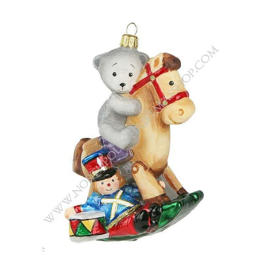 Glass Baubles | Komozja Famiily Komozja Family Mostowski Toys-Horse, Teddy Bear, Drummer