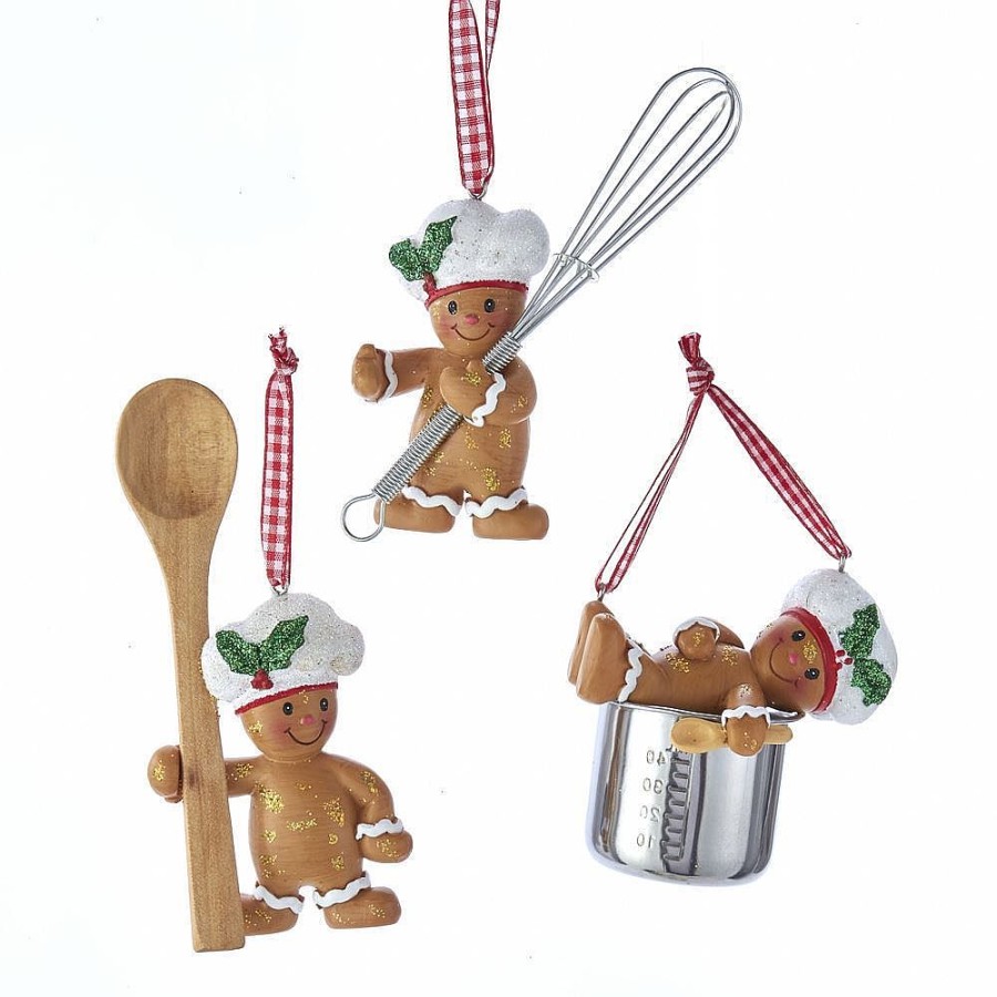 Gingerbread | Kurt Adler Kurt Adler Nyc H5548 Gingerbread Boy Utensil Ornaments, 3 Assorted