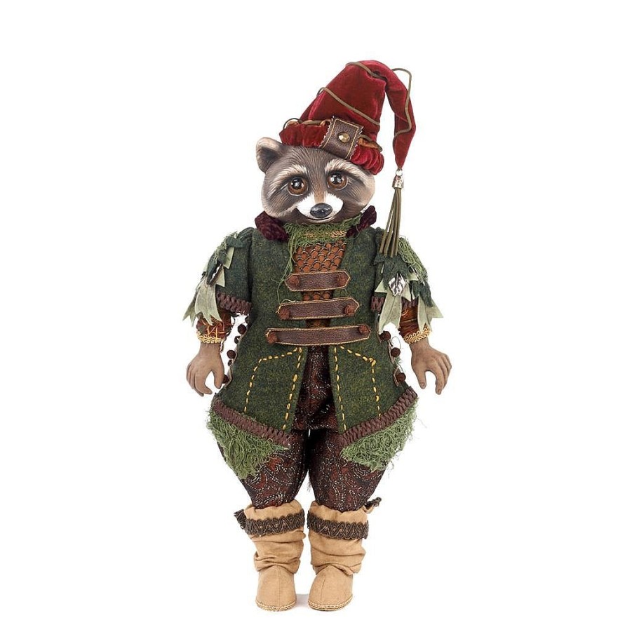 Home Decors | Katherine Collection Katherine'S Collection Woodland Racoon Doll With Stand Kc 28-728477