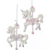 Christmas Tree | Kurt Adler C7905 Sugar Plum Carousel Horse Ornaments 2 Assorted Kurt S.Adler New York