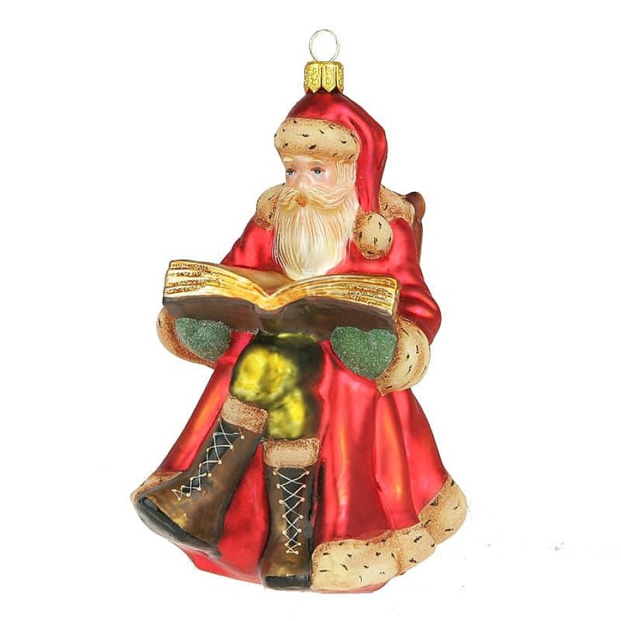 Glass Baubles | Komozja Famiily Komozja Family Mostowski Santa With Book