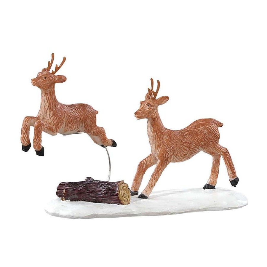 Christmas Villages | Lemax Lemax Villages Prancing Reindeer 82586