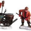 Christmas Villages | Lemax Lemax Street Sweeper Set Of 2 52093 Lemax Figurines