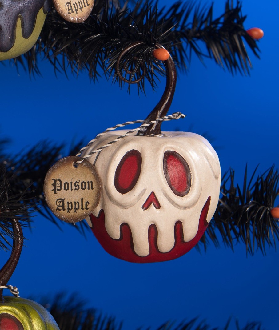 Halloween | Bethany Lowe Red Apple With White Poison Ornament Mini La2053 Bethany Lowe