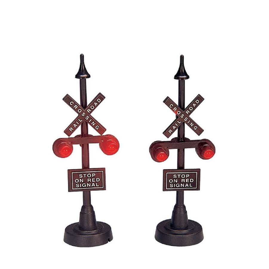 Christmas Villages | Lemax Lemax Village 34954 Railway Stop Light, Set/2, B/O (4.5V) 34954