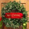 Fabric | DStevens D. Stevens Velvet Embroidery Banner Merry Christmas