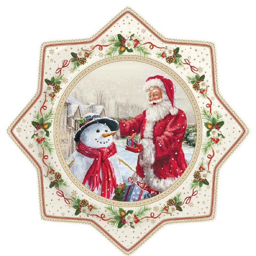 Tableware | Easy Life Christmas Tableware: Cake Serving Plate In Porcelain