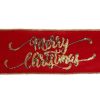 Fabric | Katherine Collection Katherine'S Collection Merry Christmas Ribbon Red/Gold L05-805390 L05-805390