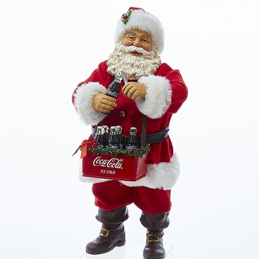 Santa Claus | Kurt Adler Kurt Adler Nyc Cc5161 Fabrich Santa Opening A Coca-Cola