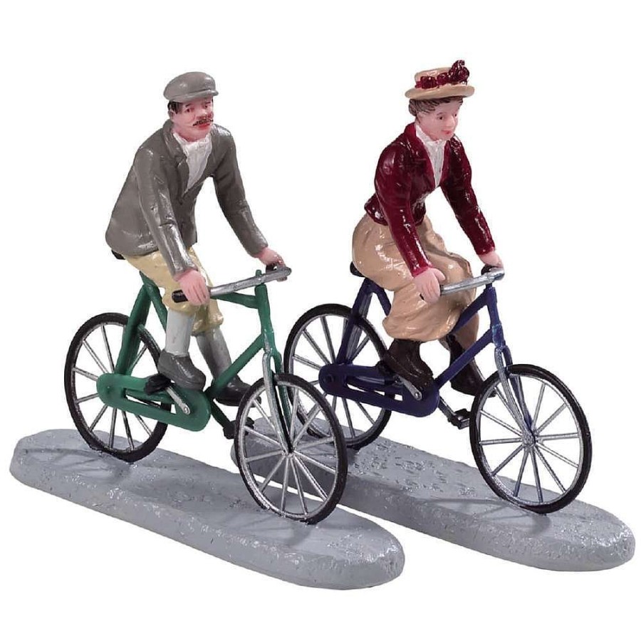 Christmas Villages | Lemax Lemax Bike Ride Date Set Of 2 92763 Lemax Figurines