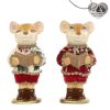 Home Decors | Goodwill Goodwill Belgium Holly Santa Choir Mouse 2 Assorted B 94415