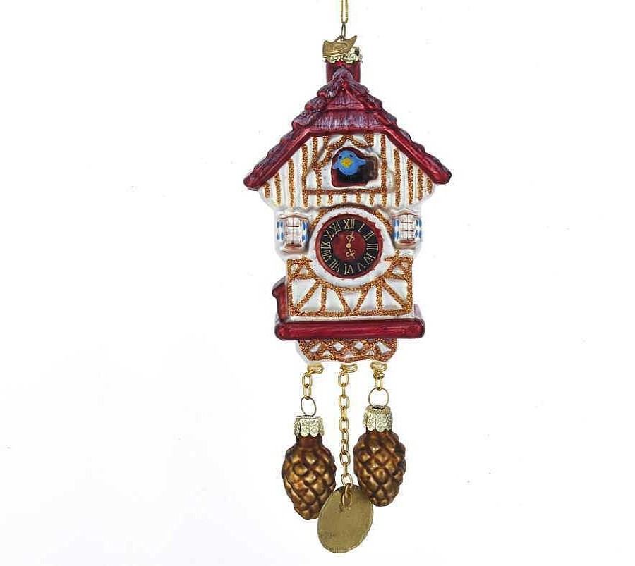 Christmas Tree | Kurt Adler Kurt Adler Nb1374 Noble Gems Glass Cuckoo Clock Ornament