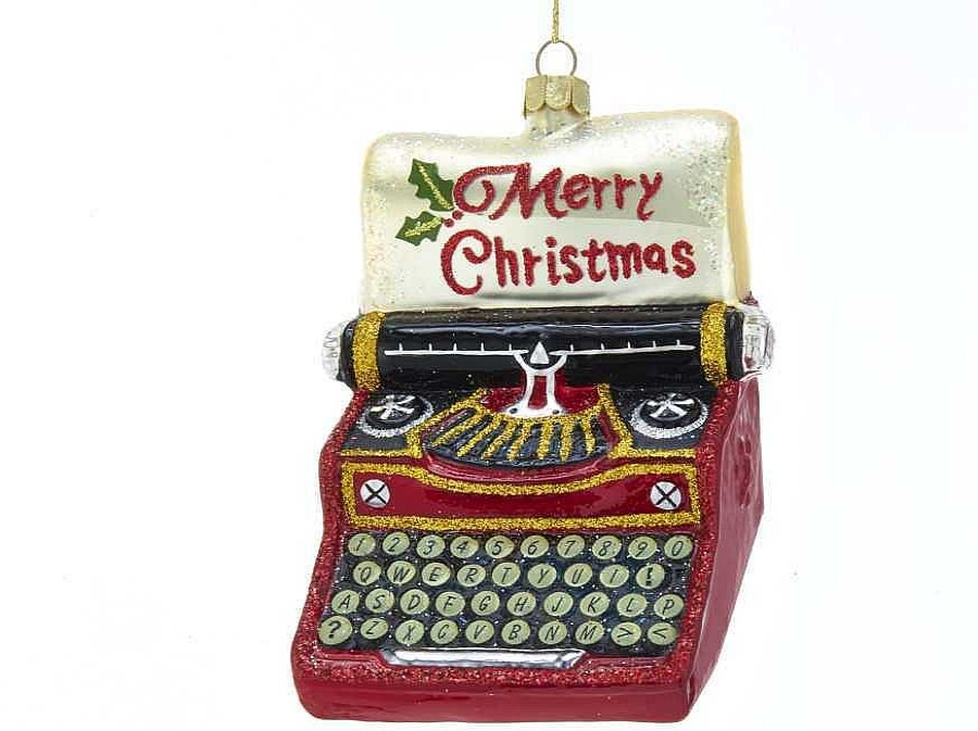 Christmas Tree | Kurt Adler Kurt Adler Nb1480 Gls Merry Christmas Typewriter