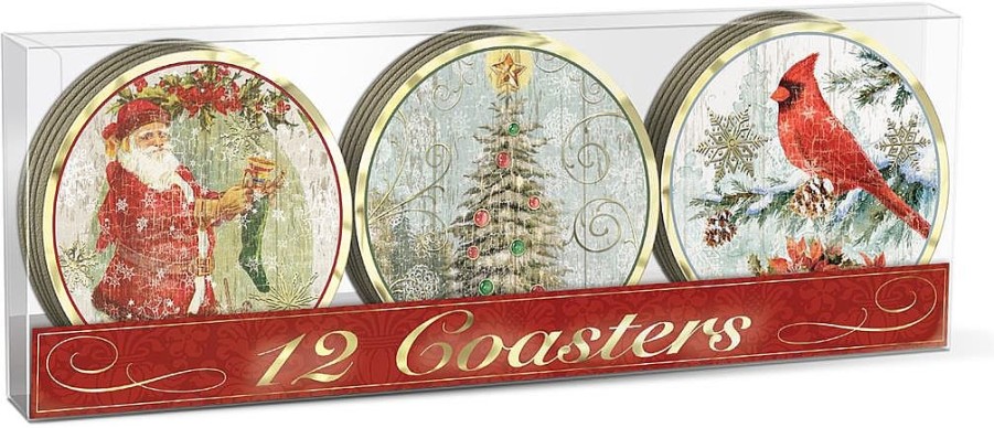 Home Decors | Goodwill Laminated Coaster Santa Box G 43151