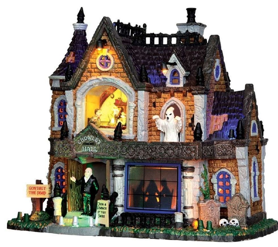 Halloween Villages | Lemax Lemax Crowley Hall, With 4.5V Adaptor 35552 Lemax Spooky Town