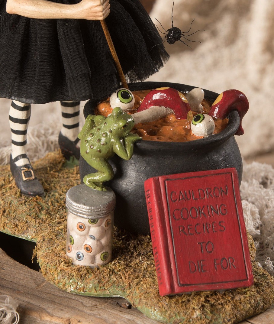 Halloween | Bethany Lowe Cauldron Cooking Witch